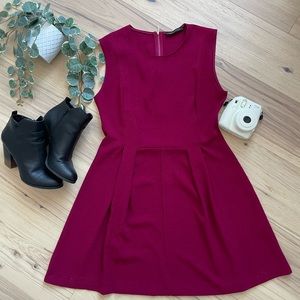 Dynamite Maroon Red Fit and Flare Dress 
Size Large